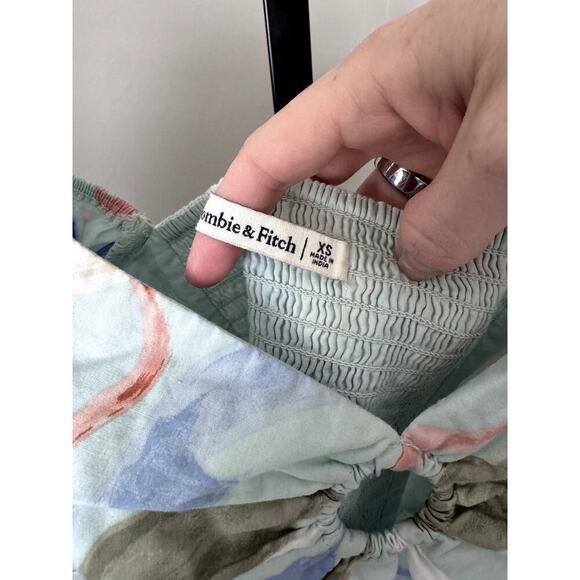 Abercrombie & Fitch‎ Pastel Cropped Balloon Sleeve Cropped Blouse - Picture 3 of 3